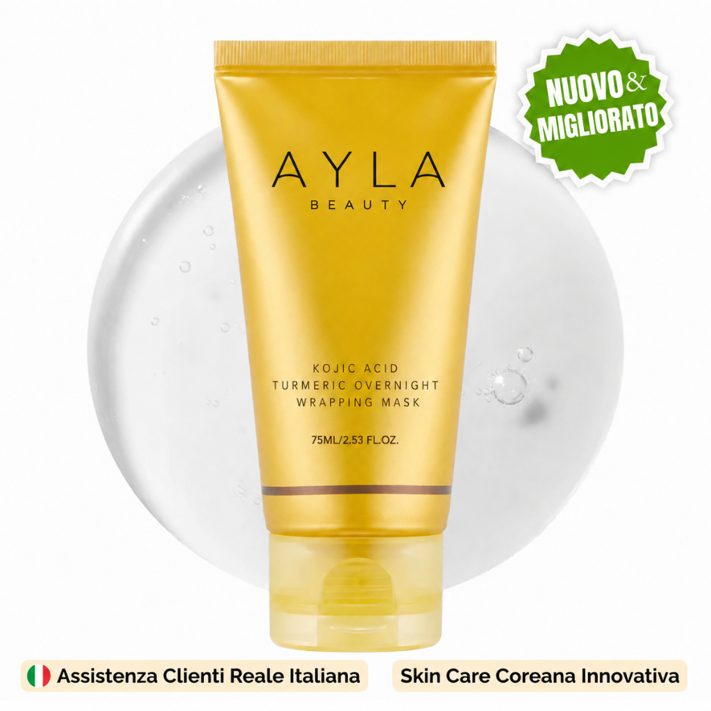 Svegliati con una pelle più pulita grazie alla MASCHERA ALL'ACIDO KOJICO E CURCUMA