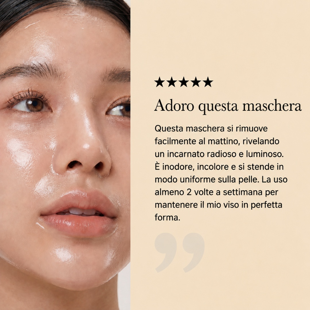 Svegliati con una pelle più pulita grazie alla MASCHERA ALL'ACIDO KOJICO E CURCUMA